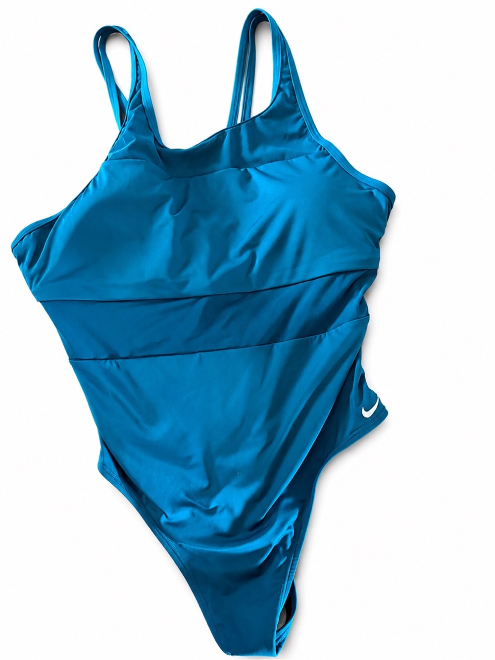 NIKE SWIM Swimsuit mesh teal one piece bathing suit Size XL NEW